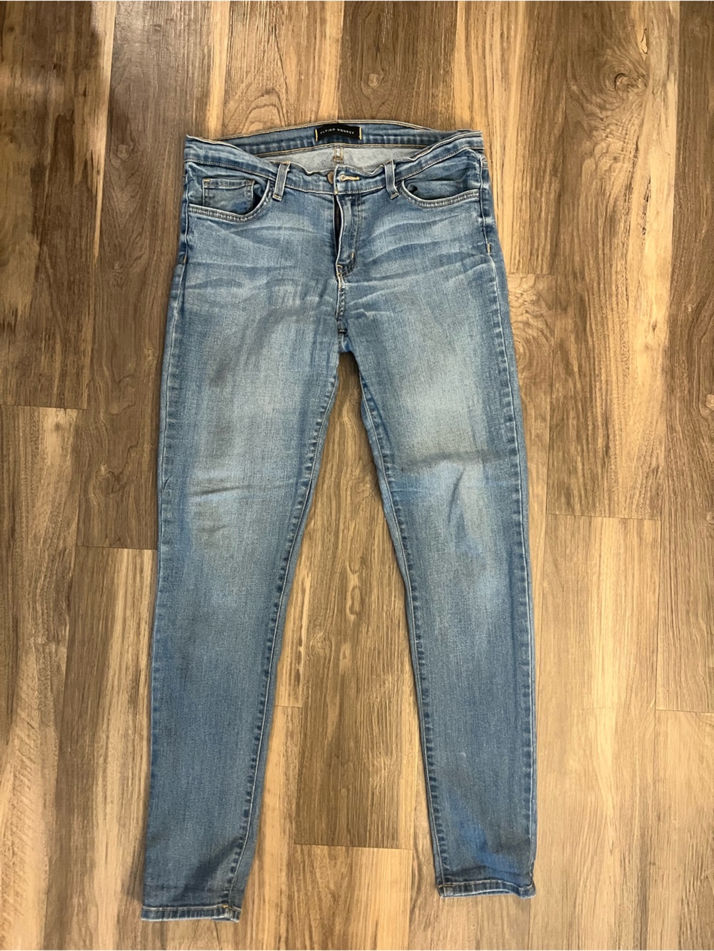 Flying Monkey Light Blue Denim Jeans with Black Pocket Lining